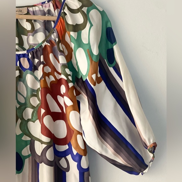 See by Chloe Silk Boho Multicolor Tunic Shift Dress - Picture 2 of 10